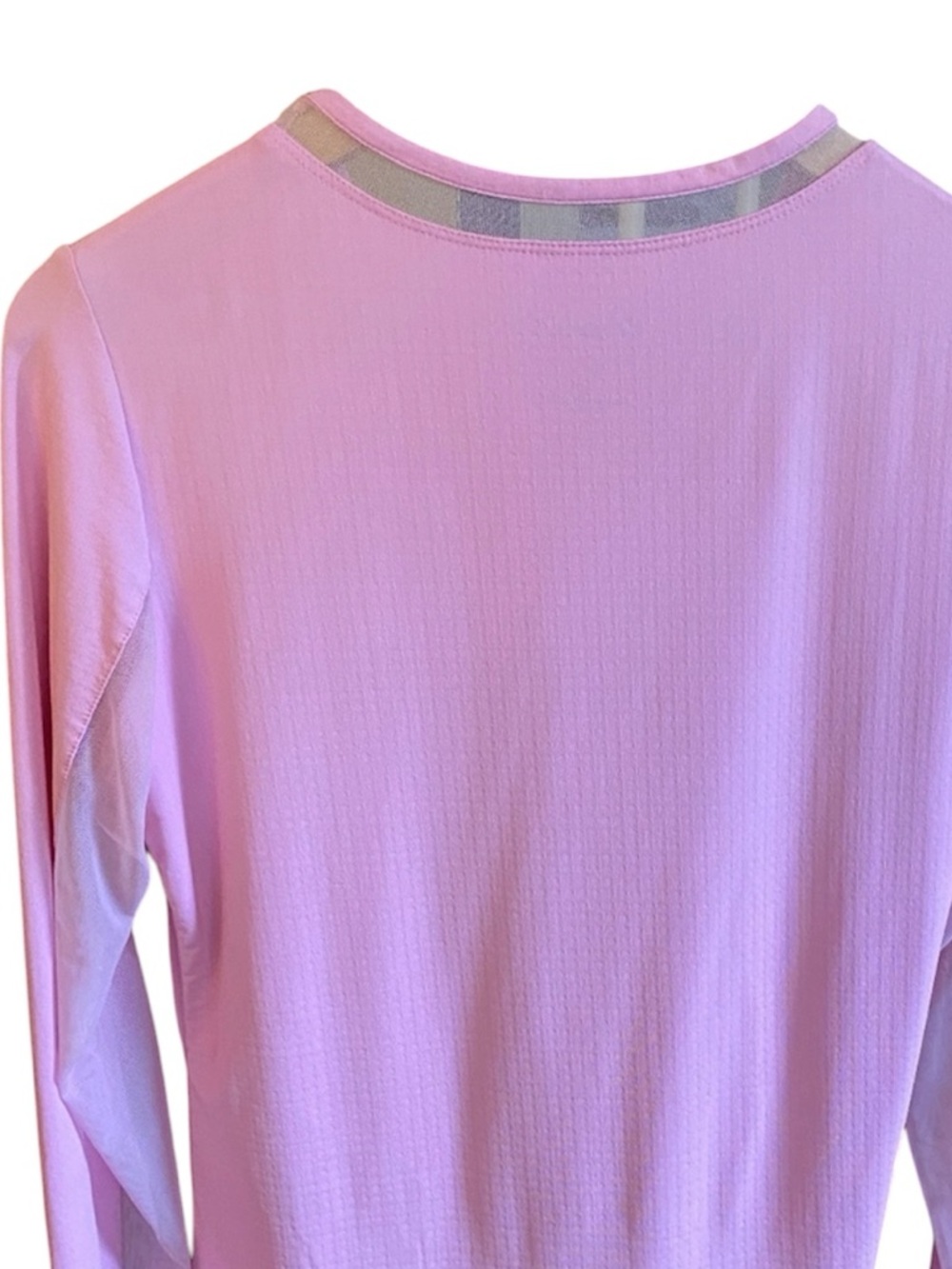 IBKUL Long Sleeve Crewneck Top with Mesh Insert Candy Pink medium - Picture 6 of 10